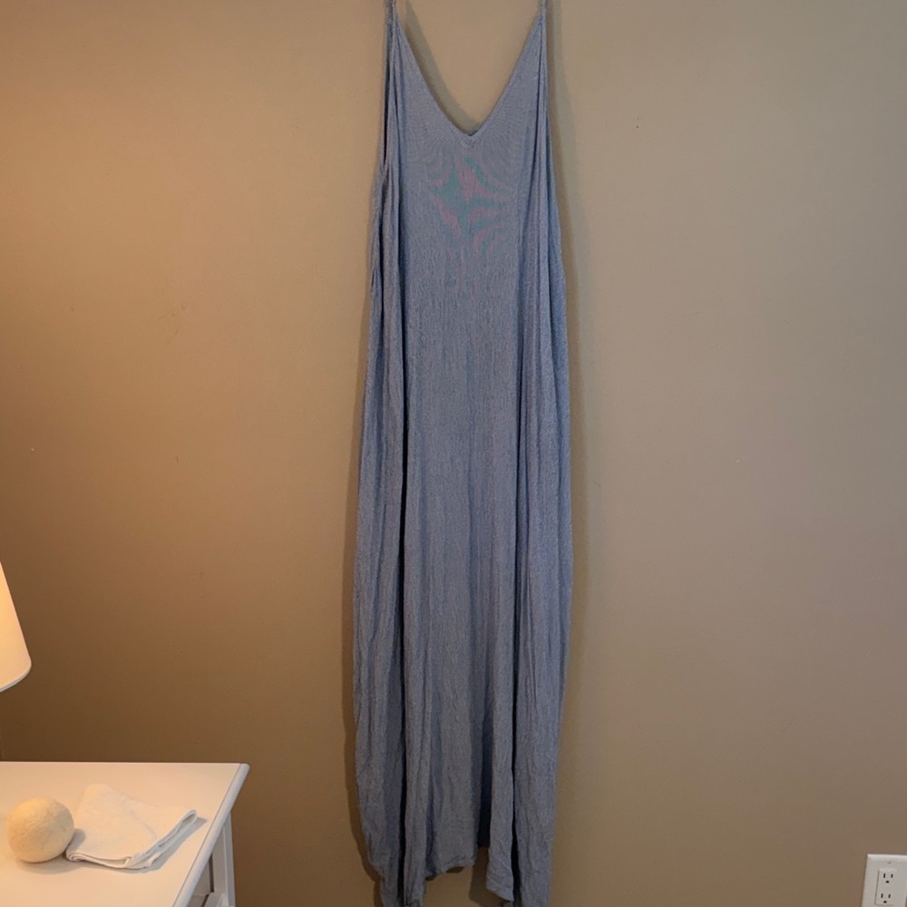 Elan maxi sundress cover-up blue medium vacation cruise beach